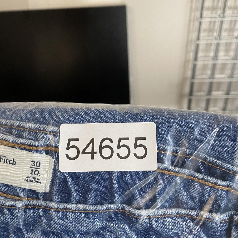 Abercrombie & Fitch Loose High Rise Jeans Womens 30 Blue Straight Relaxed Denim - Picture 13 of 14